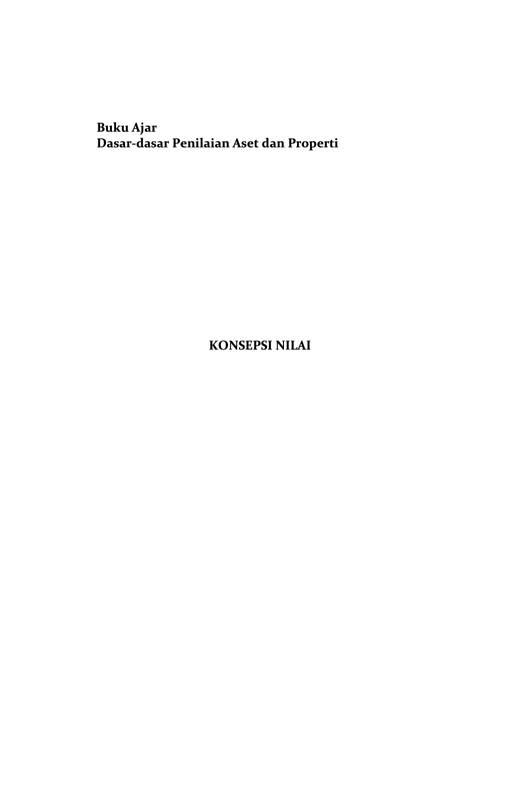 Dasar Penilaian Aset dan Properti